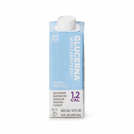 Glucerna 1.2 Cal Oral Supplement, Vanilla Flavor, Liquid, 8 oz. Reclosable Carton, 24PK 64918